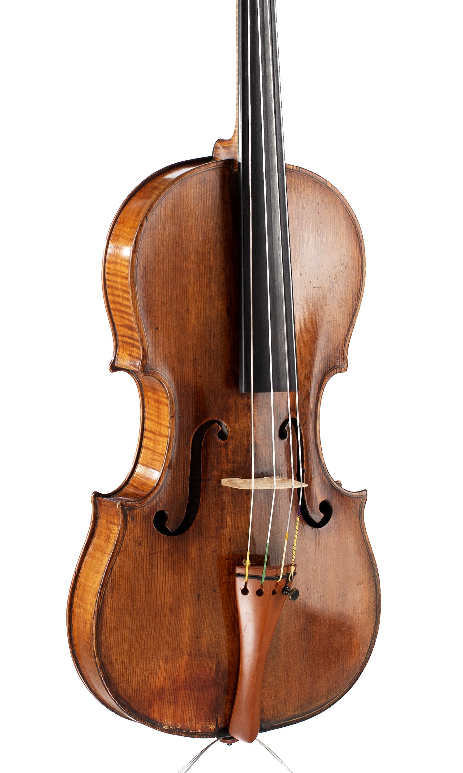 Violin by Carlo Antonio Testore, Milan, circa 1730 — angled view, 30°