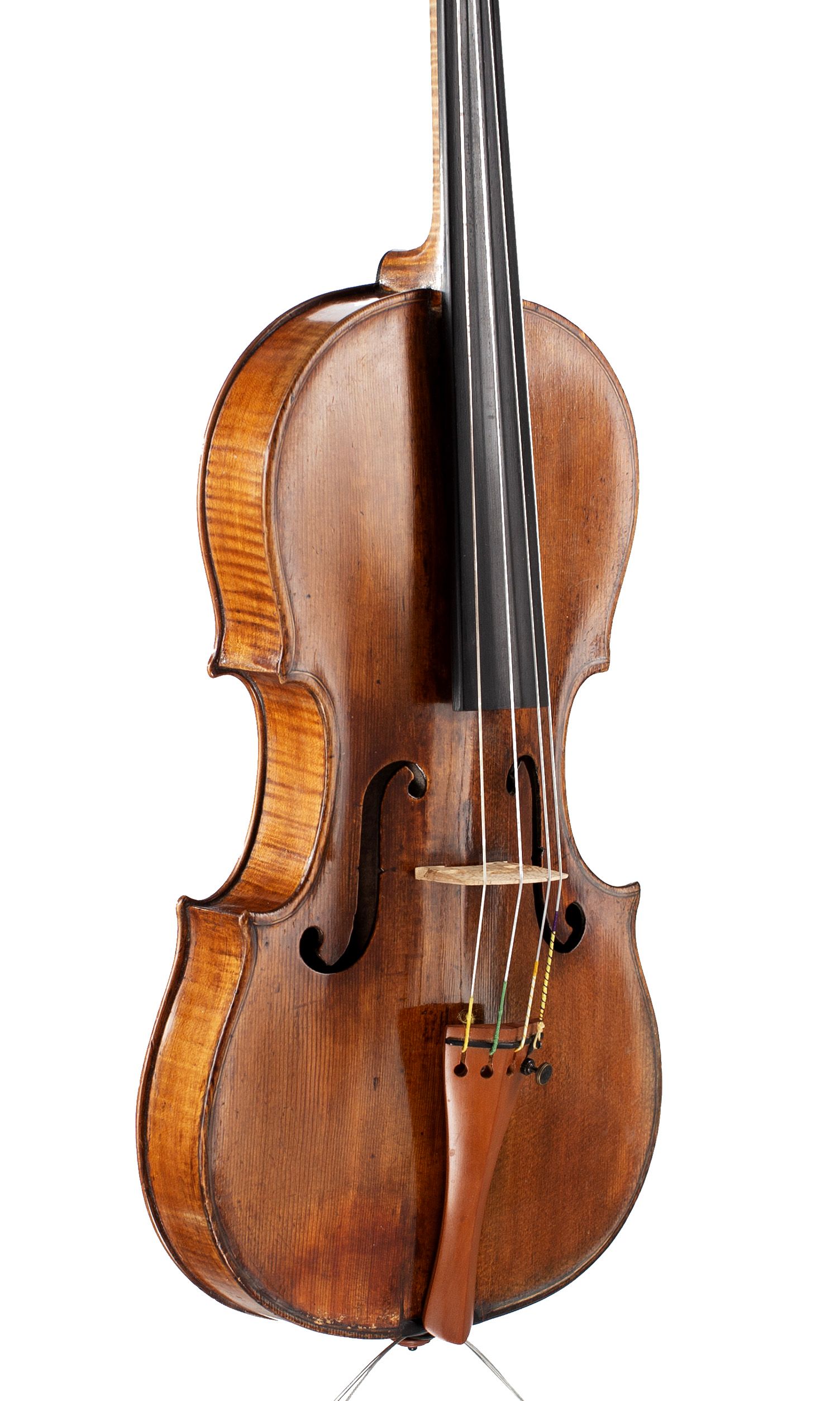 Violin by Carlo Antonio Testore, Milan, circa 1730 — angled view, 40°