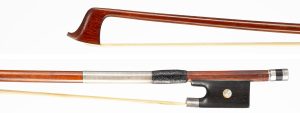 A silver-mounted violin bow by F. N. Voirin, Paris — head and frog