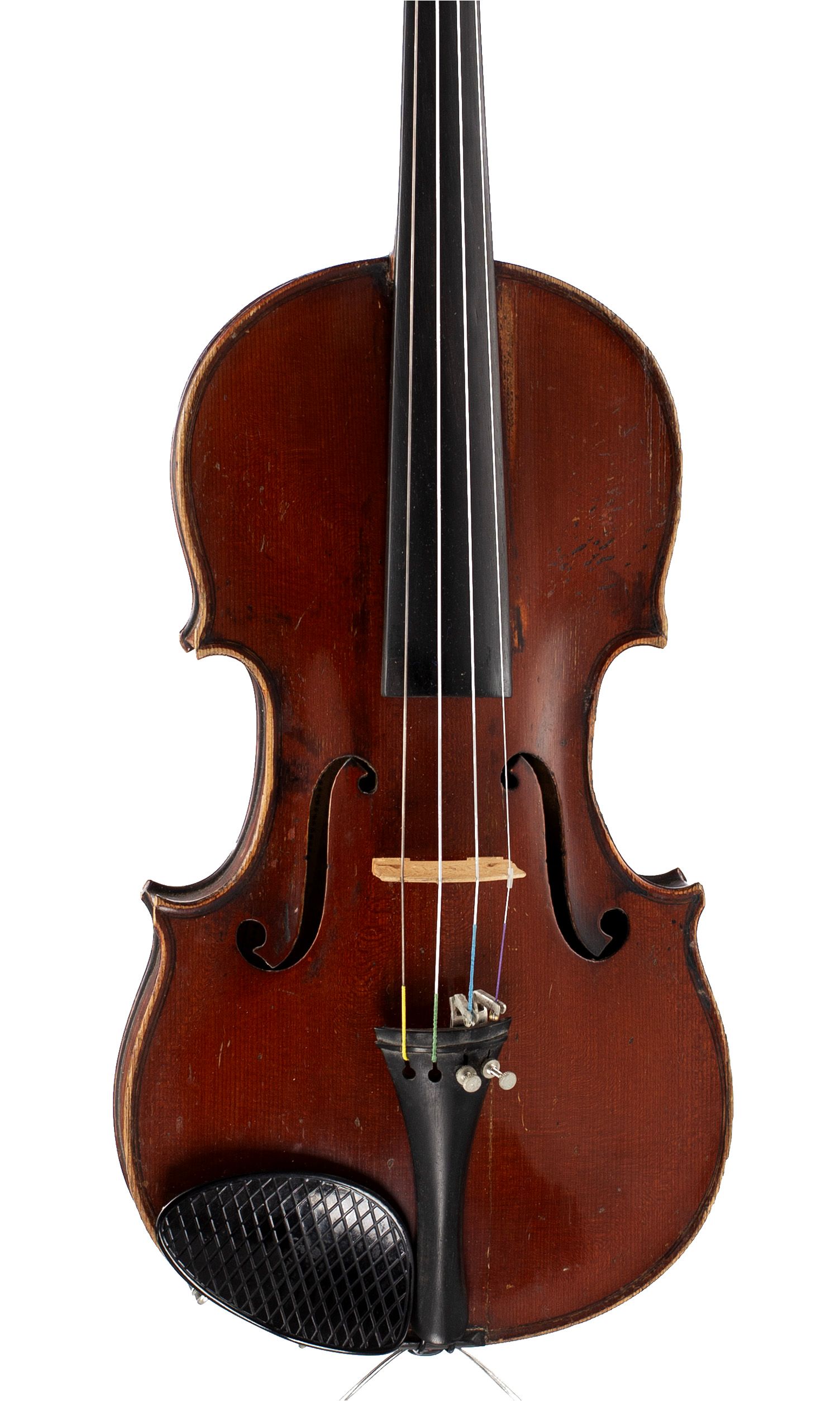 Violin, Workshop of Jérôme Thibouville-Lamy, Mirecourt, circa 1900 — angled view, 10°