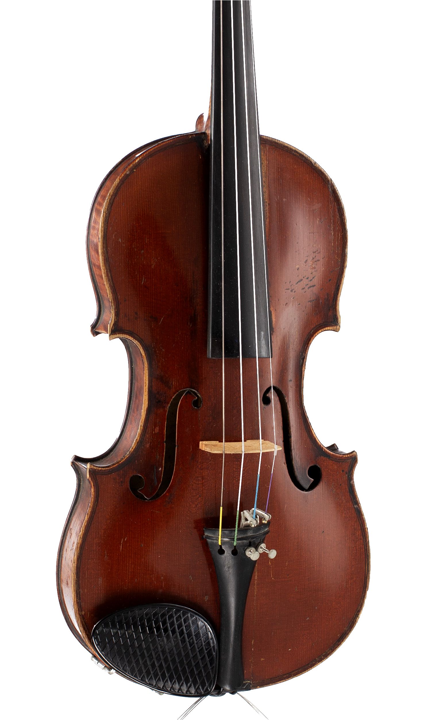 Violin, Workshop of Jérôme Thibouville-Lamy, Mirecourt, circa 1900 — angled view, 20°