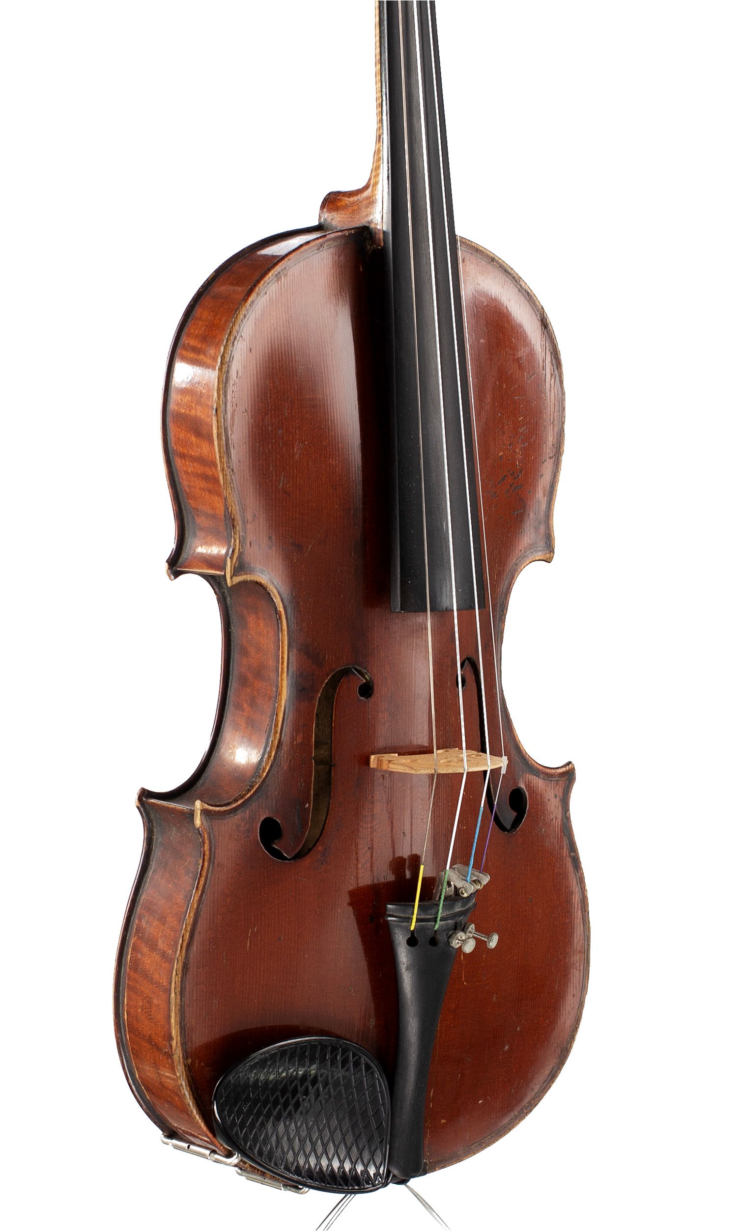 Violin, Workshop of Jérôme Thibouville-Lamy, Mirecourt, circa 1900 — angled view, 40°