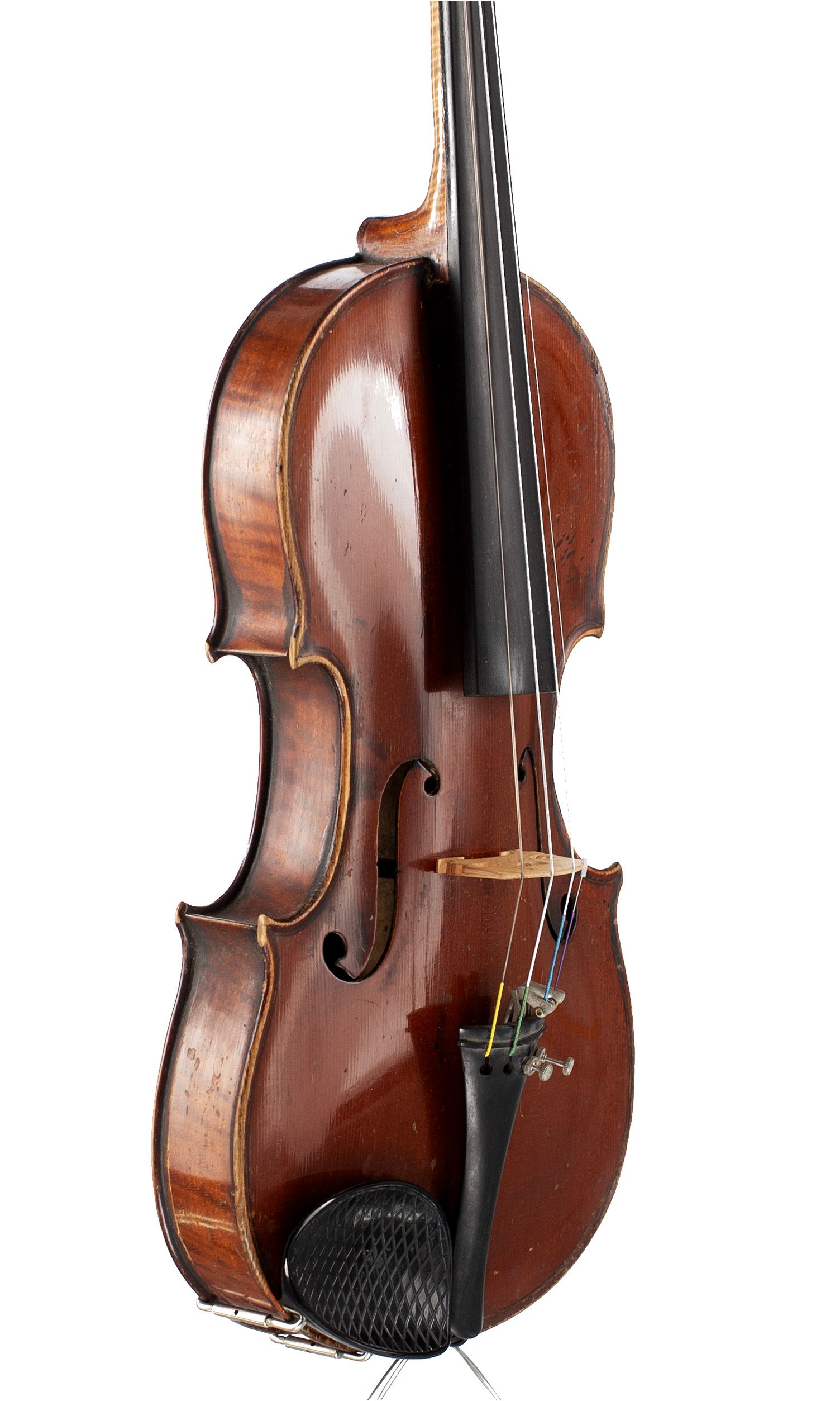 Violin, Workshop of Jérôme Thibouville-Lamy, Mirecourt, circa 1900 — angled view, 50°