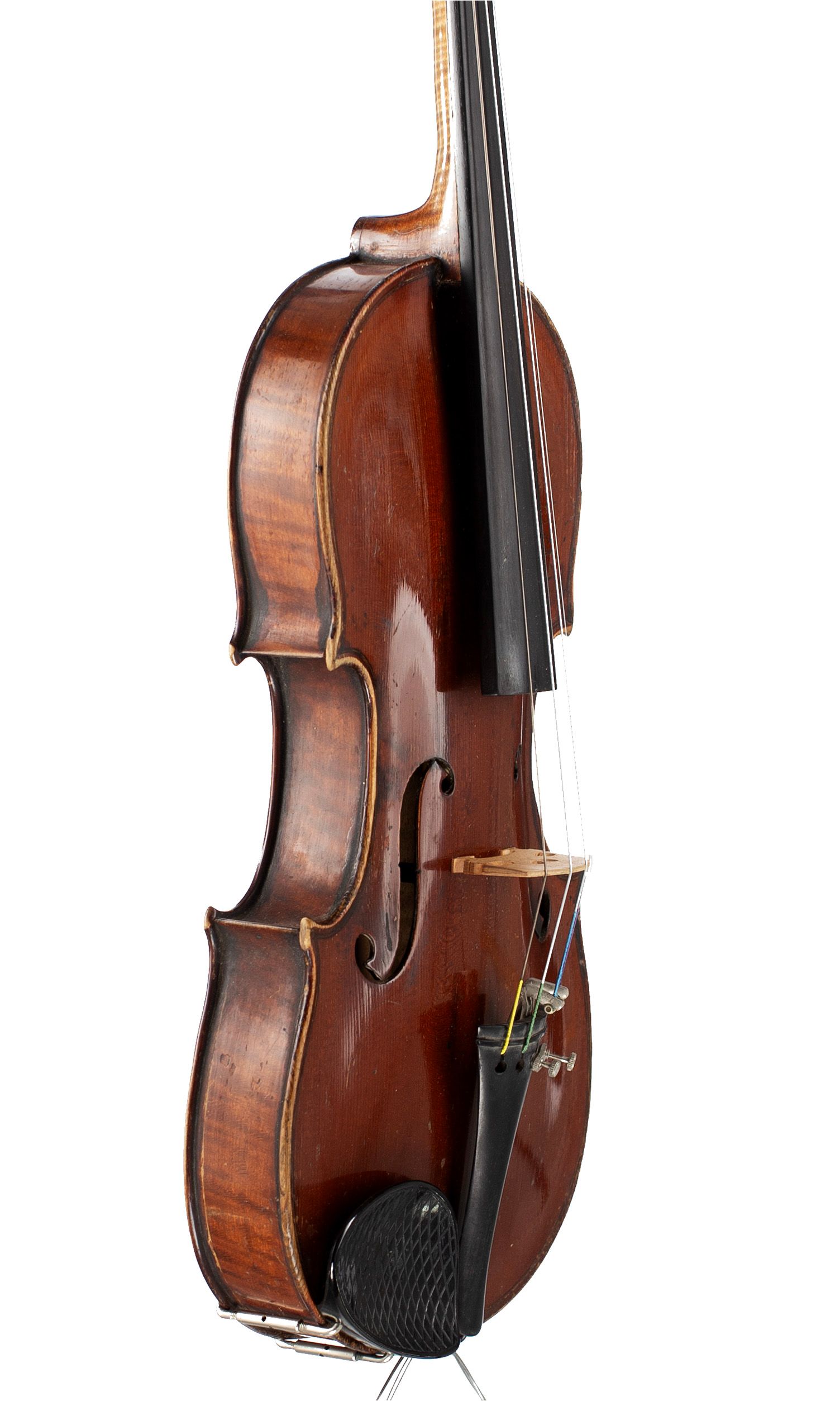 Violin, Workshop of Jérôme Thibouville-Lamy, Mirecourt, circa 1900 — angled view, 60°