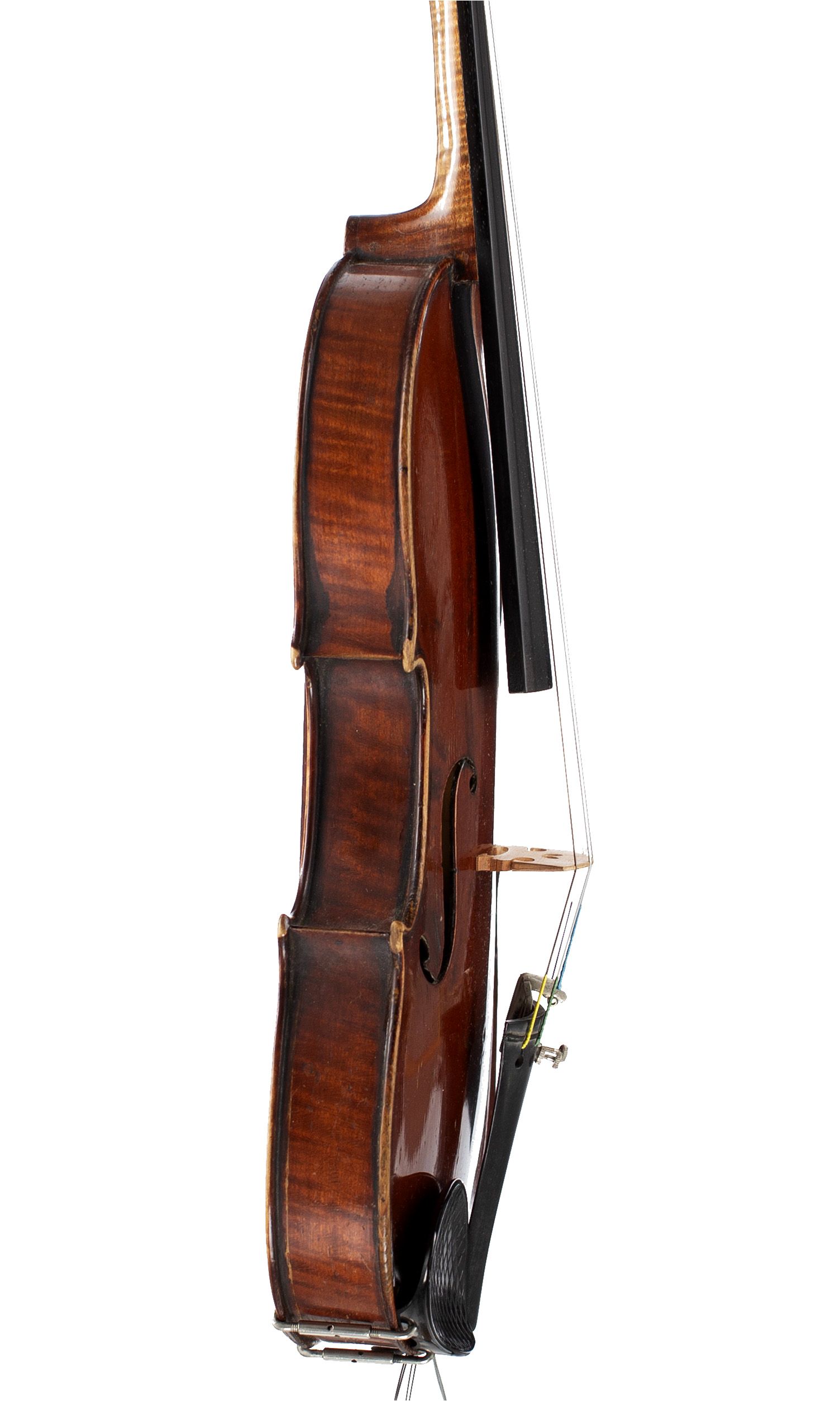 Violin, Workshop of Jérôme Thibouville-Lamy, Mirecourt, circa 1900 — angled view, 80°