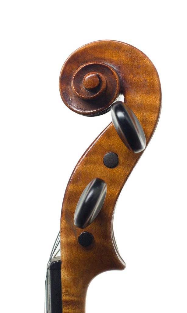 Violin, Workshop of Jerome Thibouville-Lamy, Mirecourt, circa 1920 — scroll