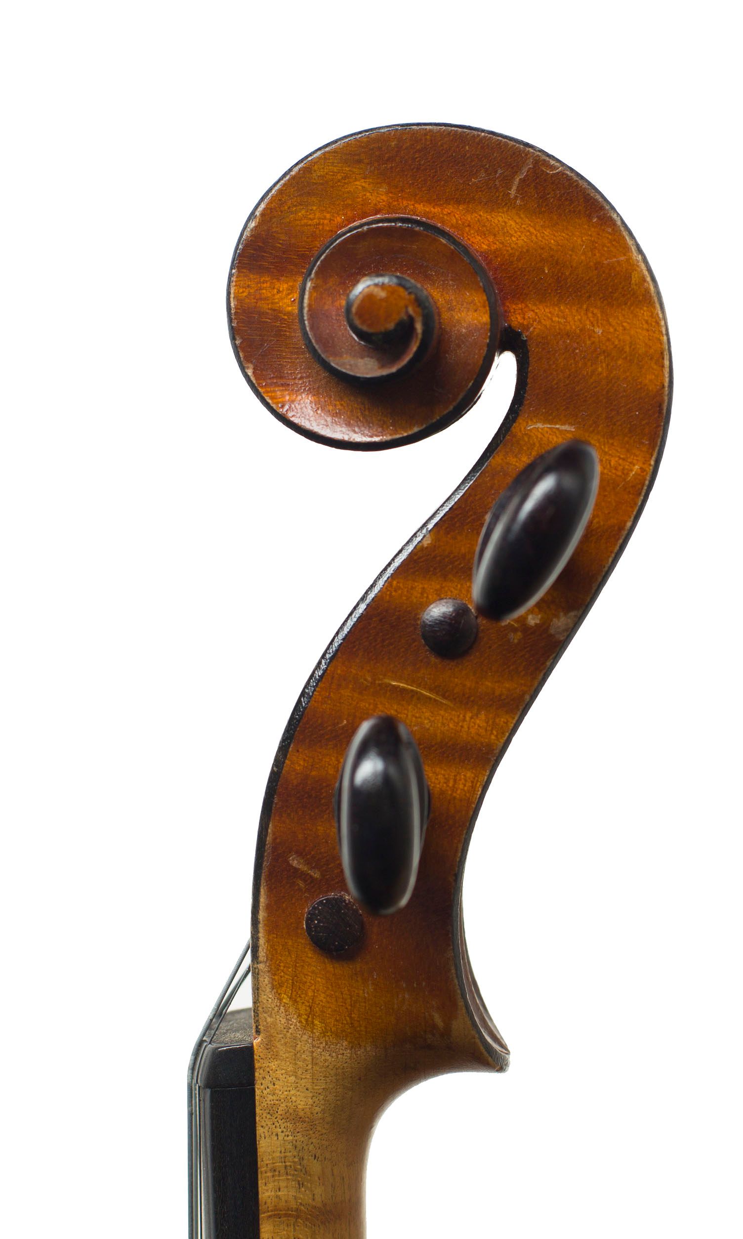 Violin by CH. J. B. Collin-Mezin, Paris, 1906 — scroll