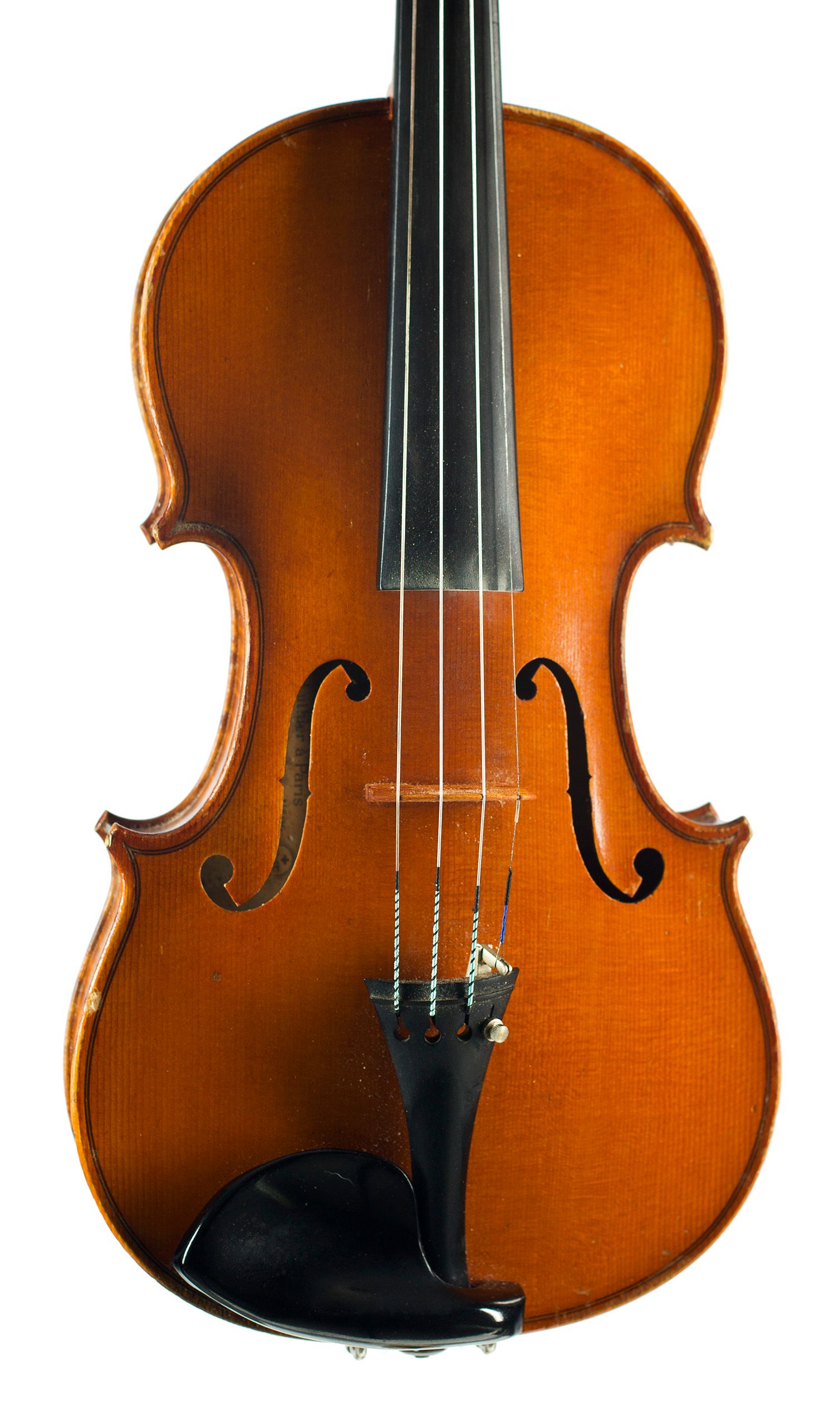 Violin by CH. J. B. Collin-Mezin, Paris, 1906 — angled view, 10°