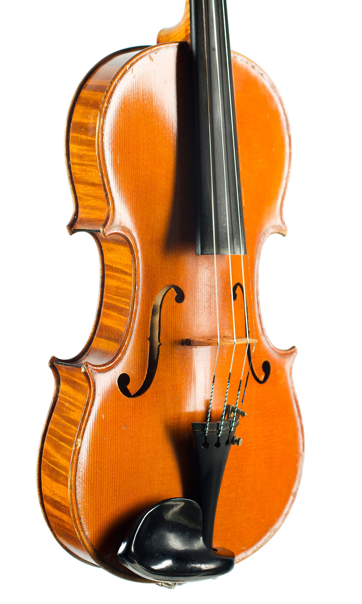 Violin by CH. J. B. Collin-Mezin, Paris, 1906 — angled view, 40°