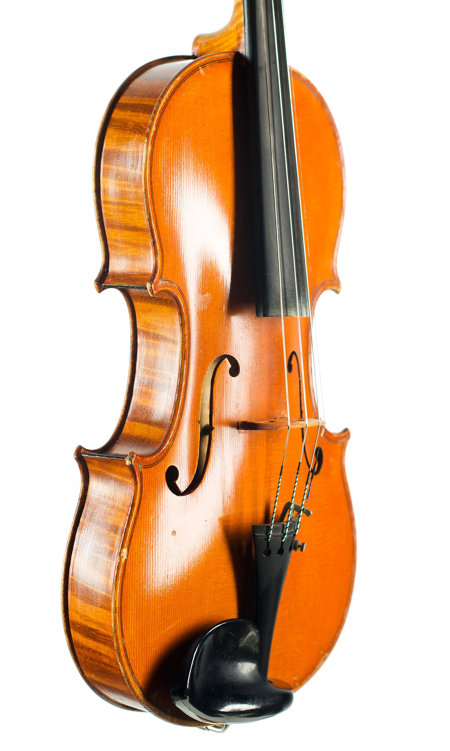 Violin by CH. J. B. Collin-Mezin, Paris, 1906 — angled view, 50°