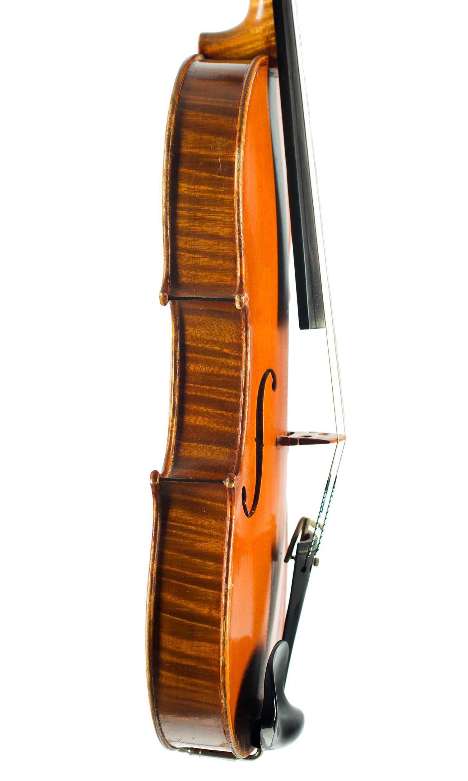 Violin by CH. J. B. Collin-Mezin, Paris, 1906 — angled view, 80°
