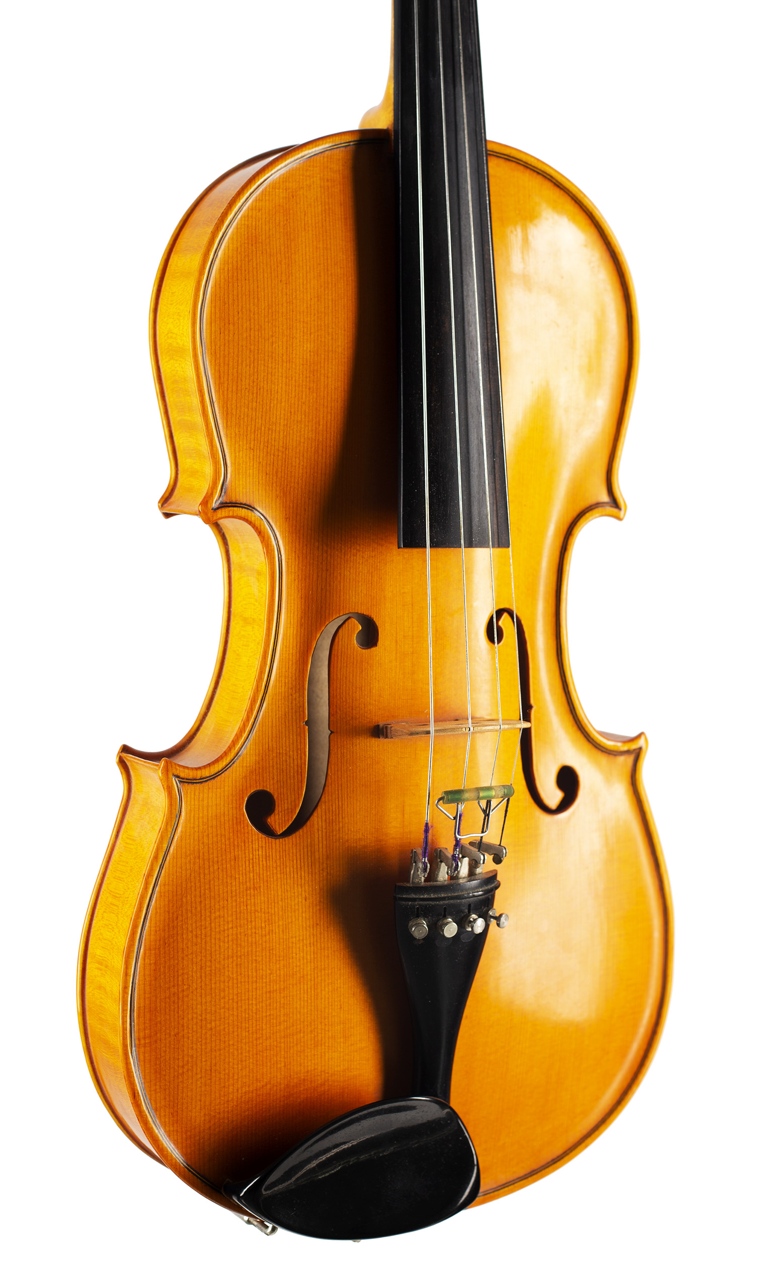 A viola by Alan R. Payne, Machynlleth, 1973 — angled view, 30°
