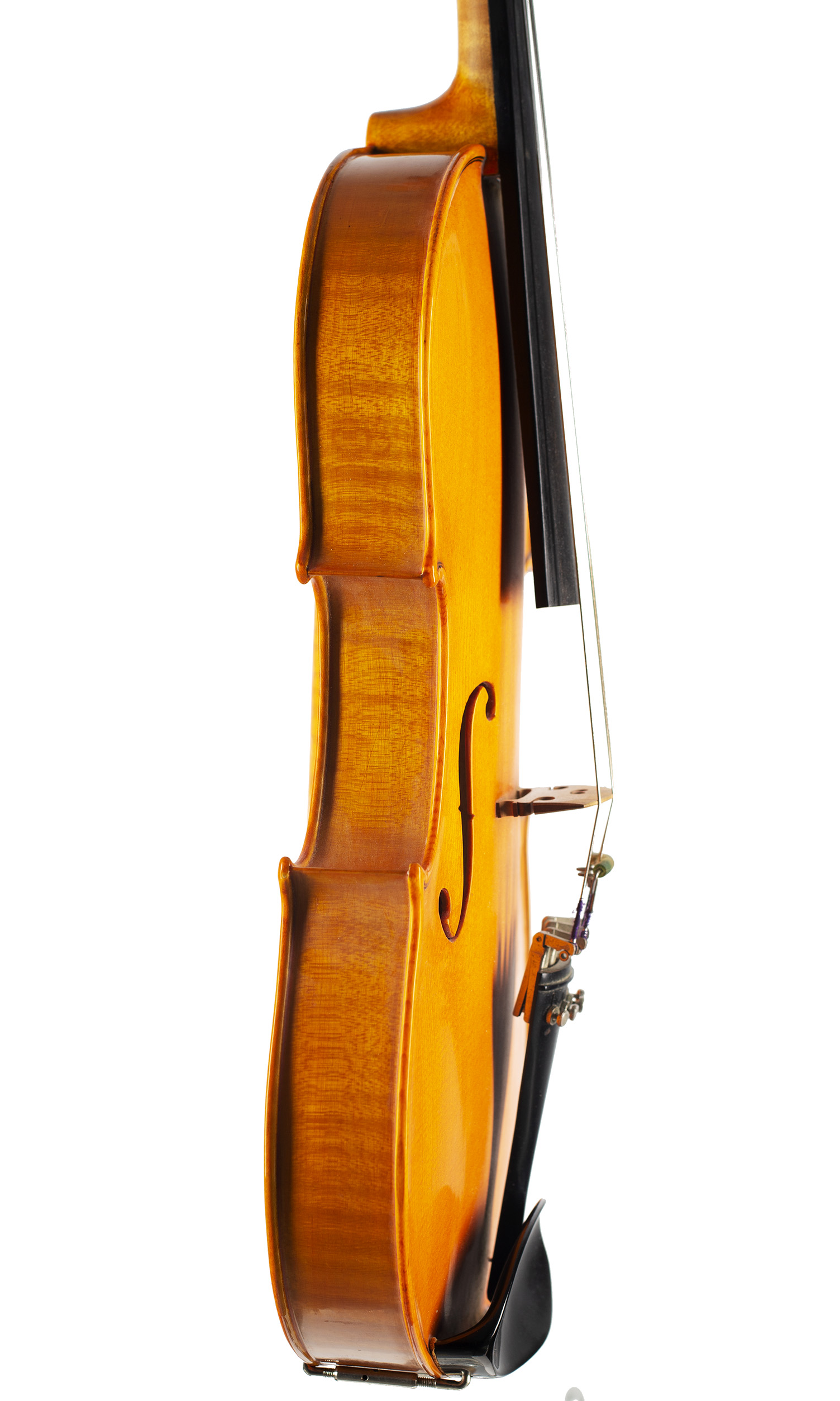 A viola by Alan R. Payne, Machynlleth, 1973 — angled view, 80°