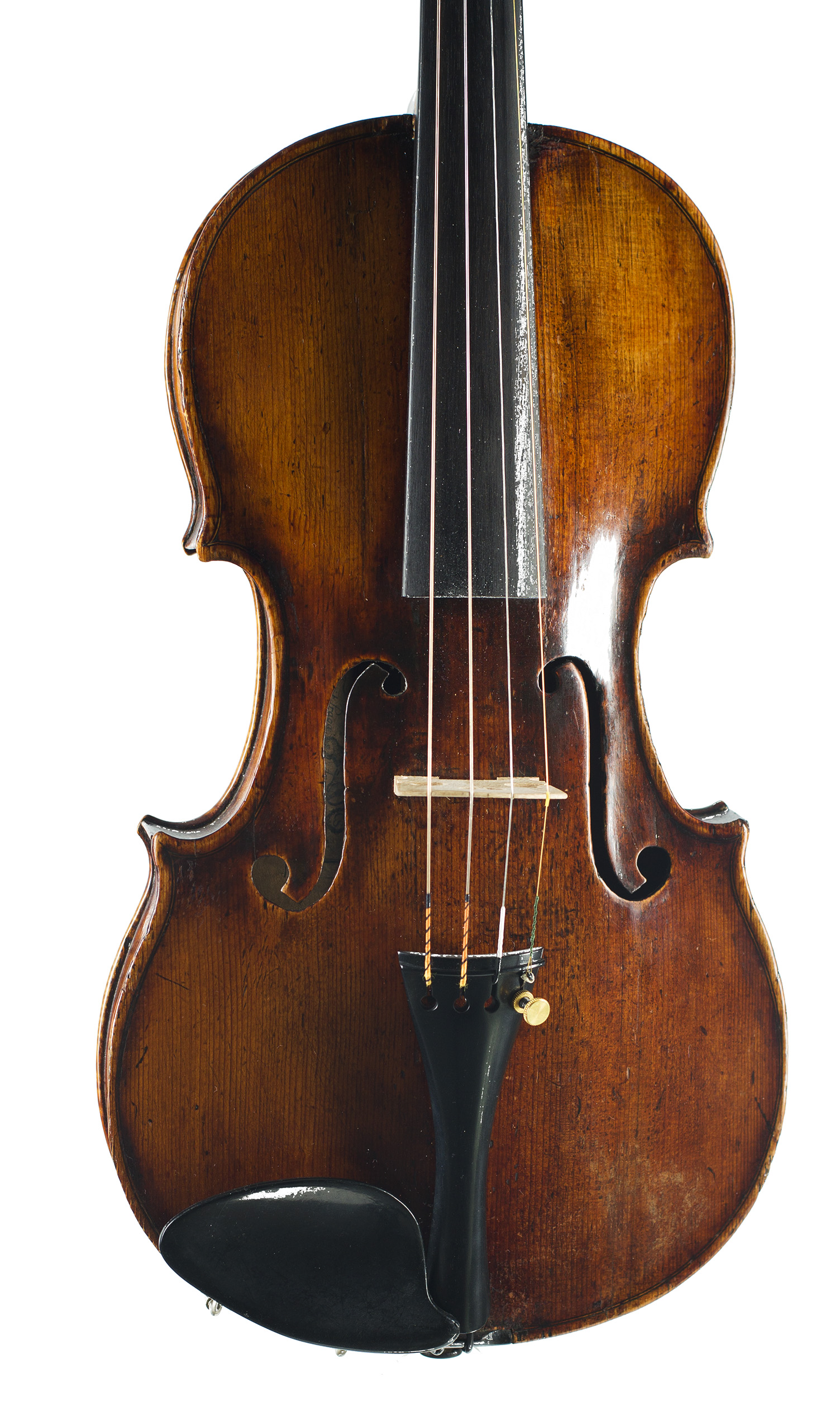 A violin by Casper Strnad, Prague, 1824 — angled view, 10°