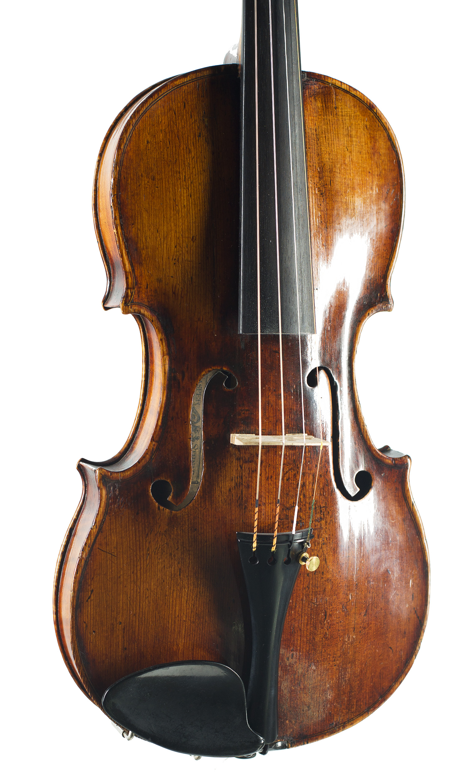 A violin by Casper Strnad, Prague, 1824 — angled view, 20°