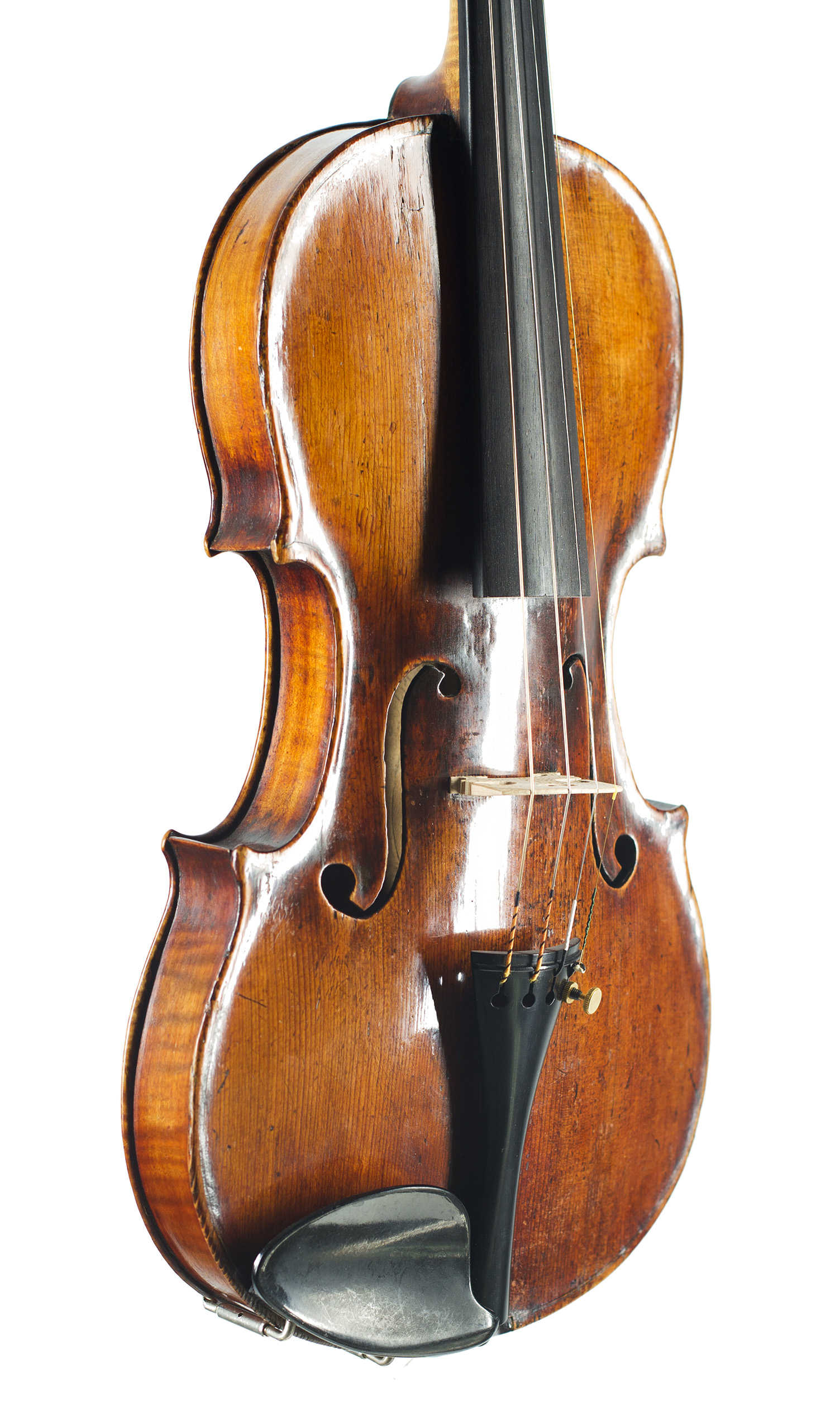 A violin by Casper Strnad, Prague, 1824 — angled view, 40°