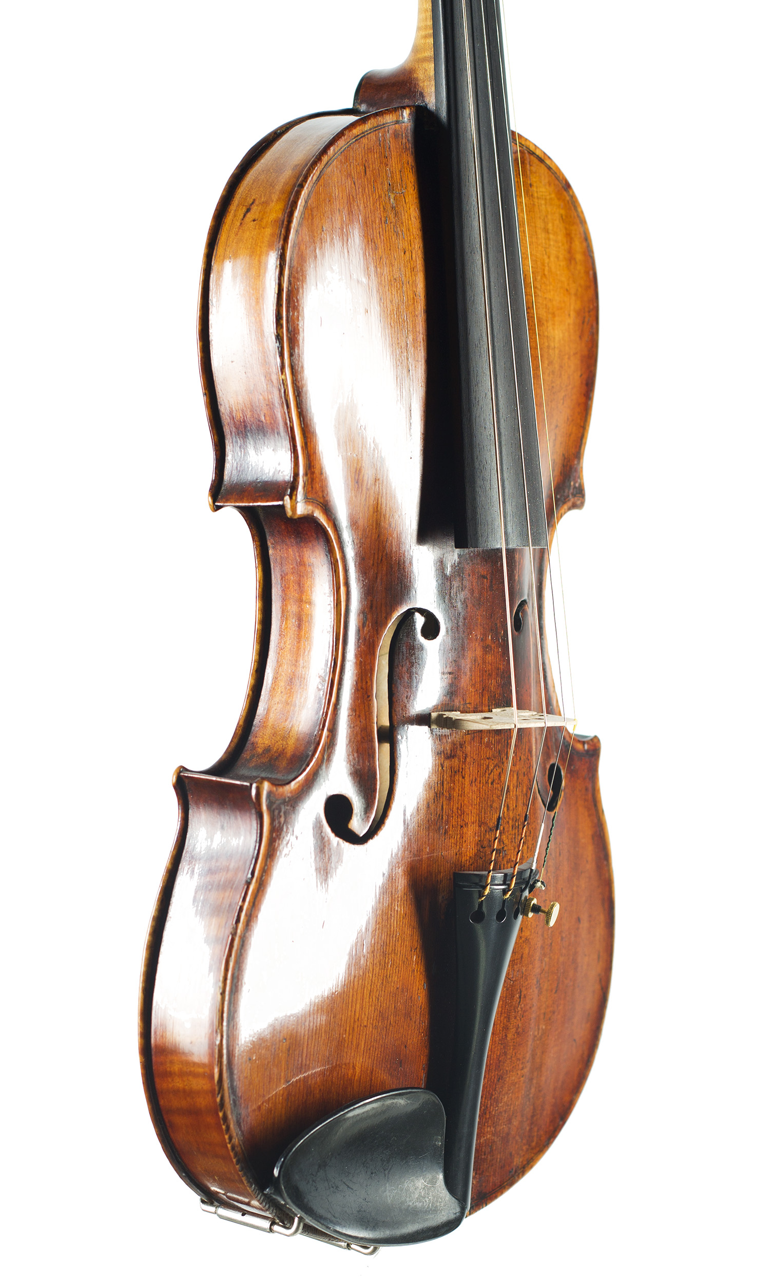 A violin by Casper Strnad, Prague, 1824 — angled view, 50°