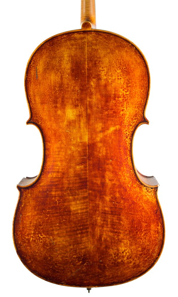 Cello by Marshall Youngman, Halifax, 1918 — back