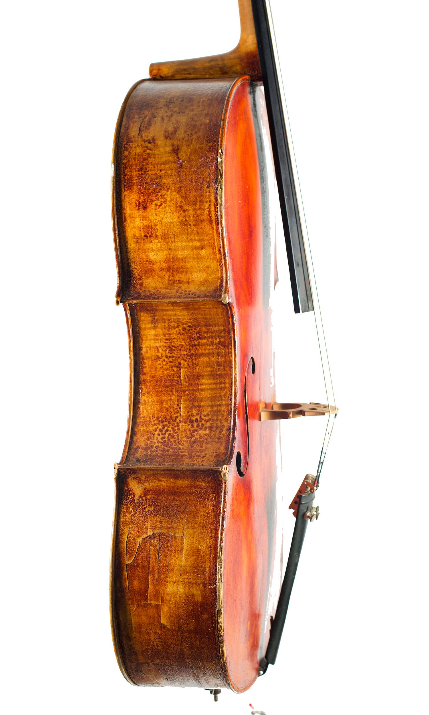 Cello by Marshall Youngman, Halifax, 1918 — angled view, 80°