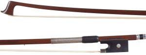 A silver-mounted violin bow by Marie Louis Piernot, Lyon, circa 1920 — head and frog