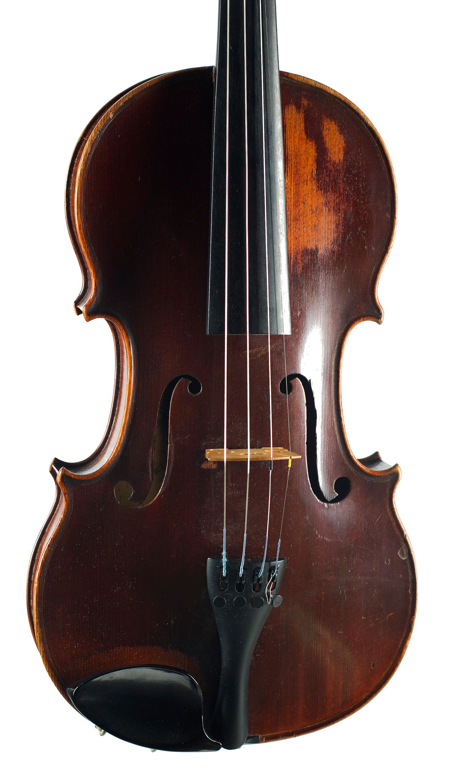 Violin by Didier Nicolas Aine, Mirecourt, circa 1820 — angled view, 10°