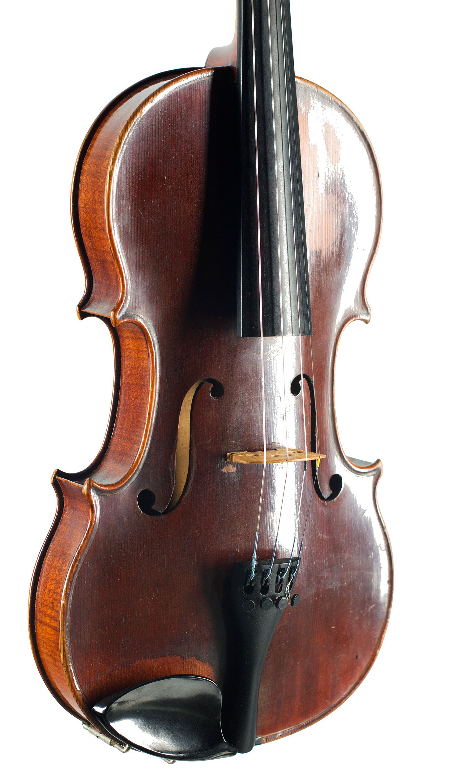 Violin by Didier Nicolas Aine, Mirecourt, circa 1820 — angled view, 30°