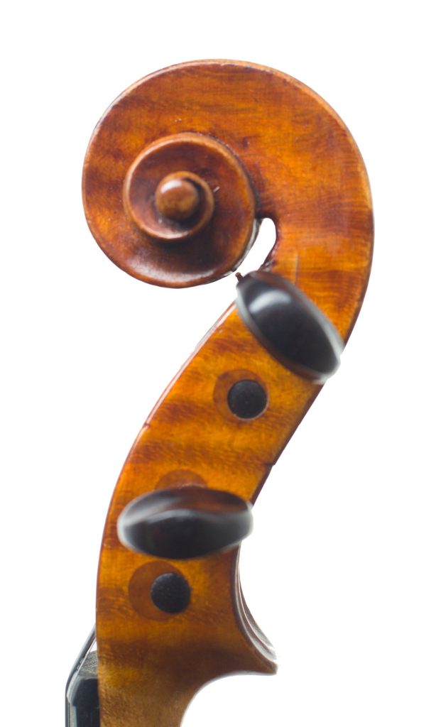 Violin by Edwin Richards, London, 1879 — scroll