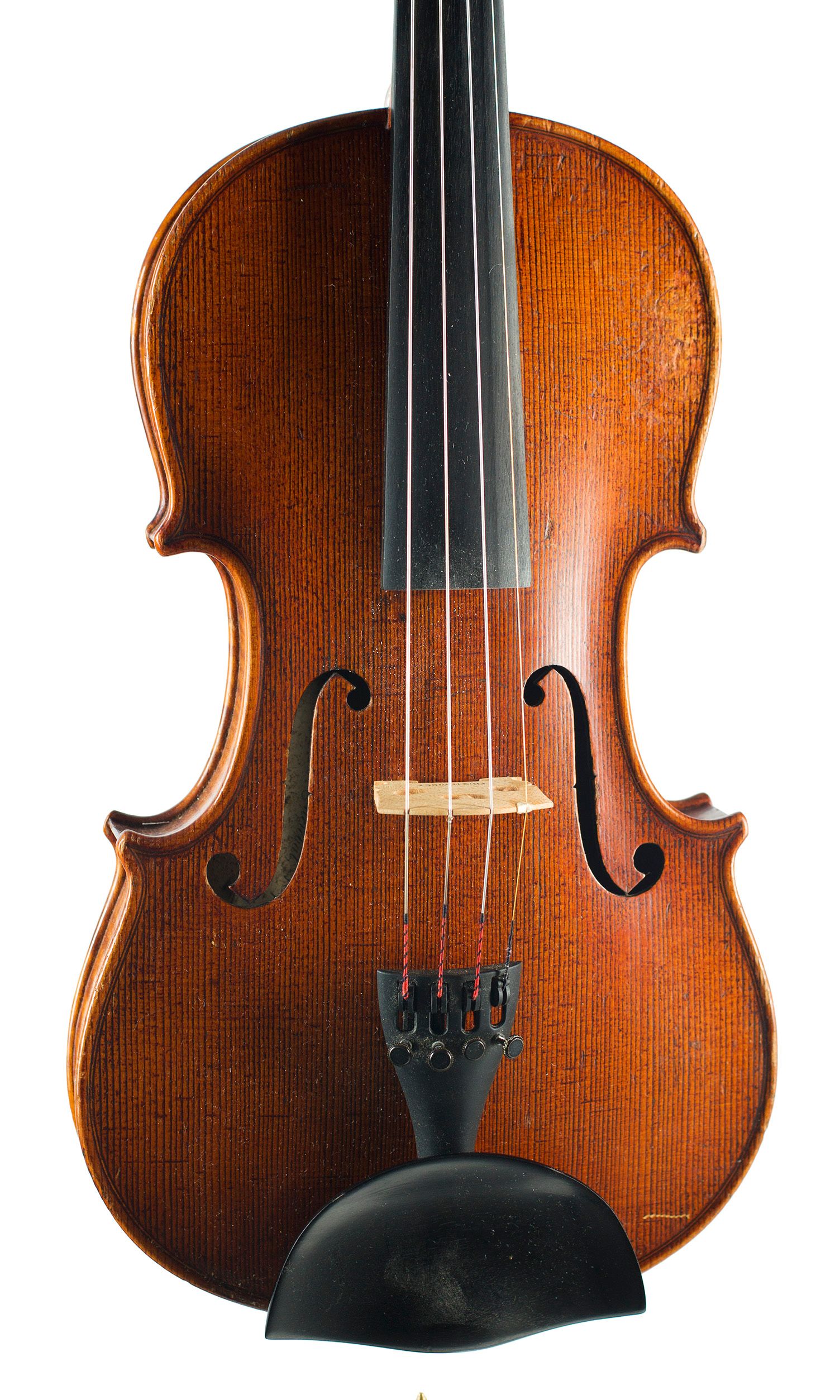 Violin, Workshop of Carlo Storioni, 1895 — angled view, 10°
