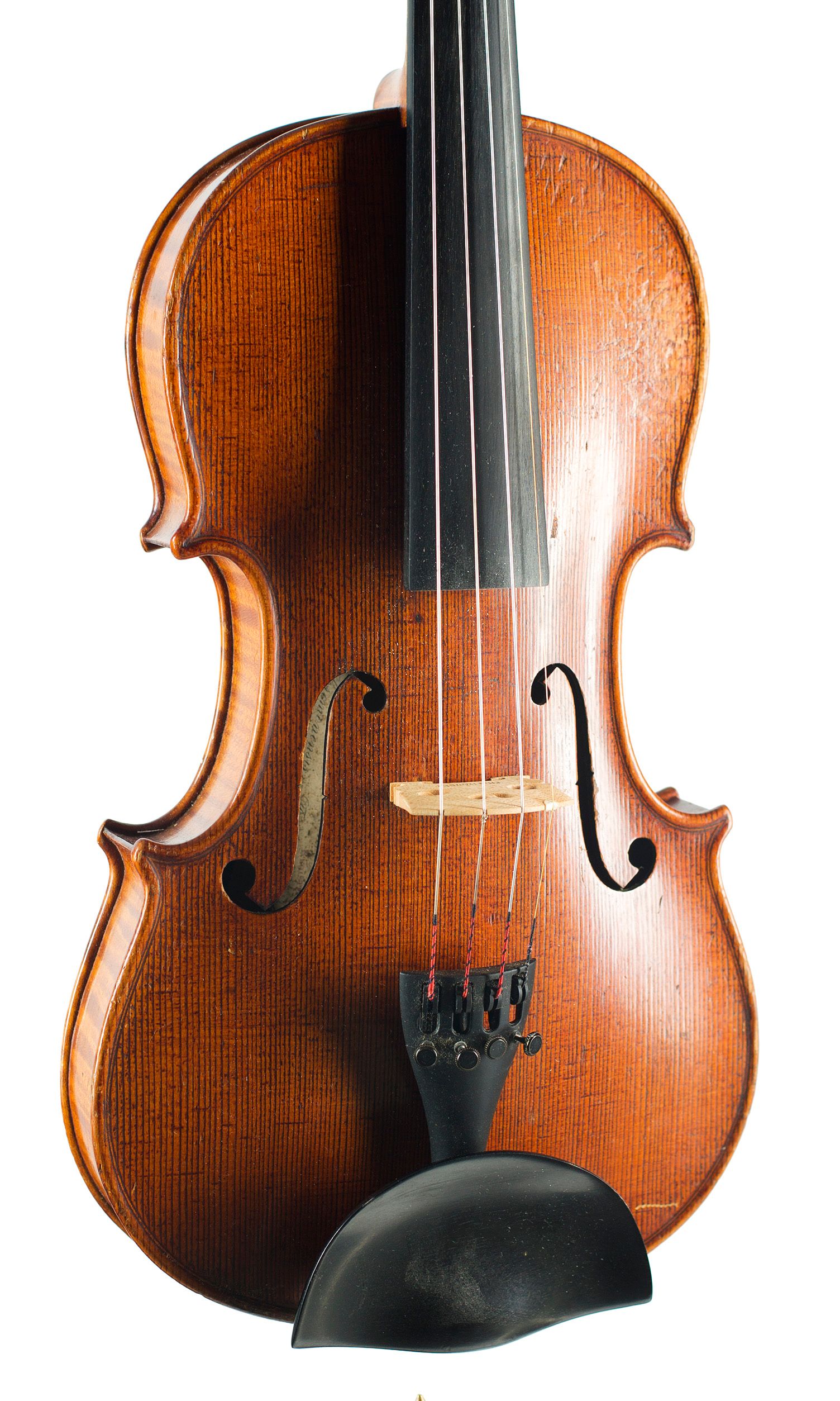 Violin, Workshop of Carlo Storioni, 1895 — angled view, 20°