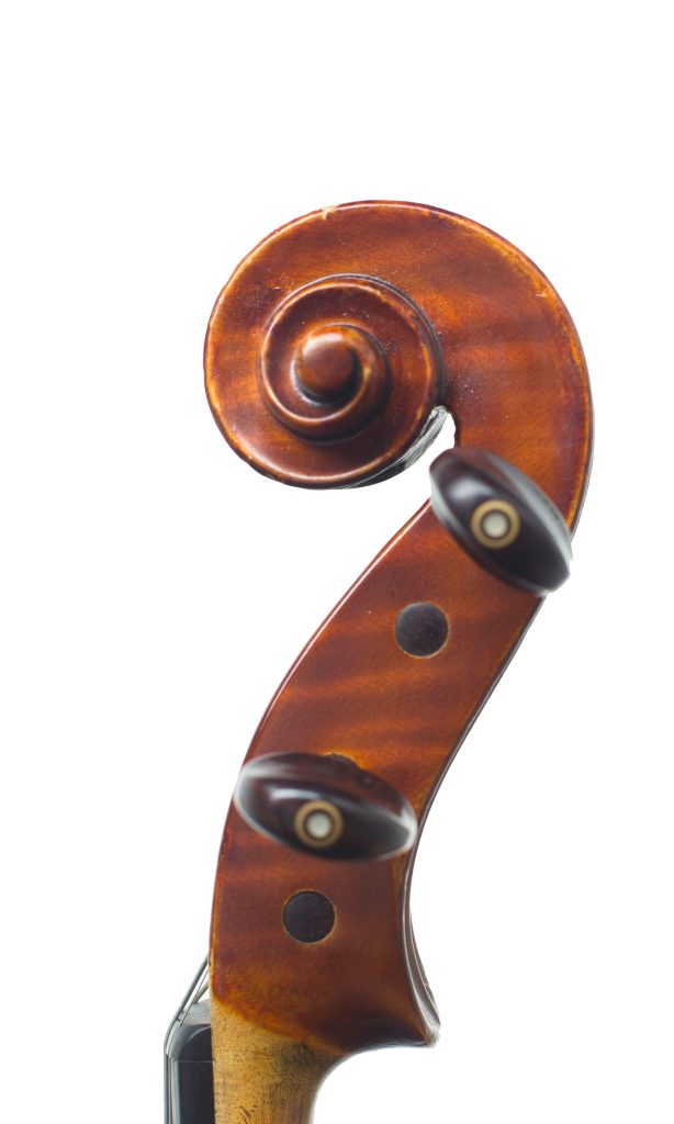 Violin by Giuseppe Lepri, Santarcangelo-Forli, 1930 — scroll