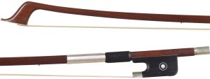 A nickel-mounted cello bow, by Roger François Lotte, France, circa 1960 — head and frog