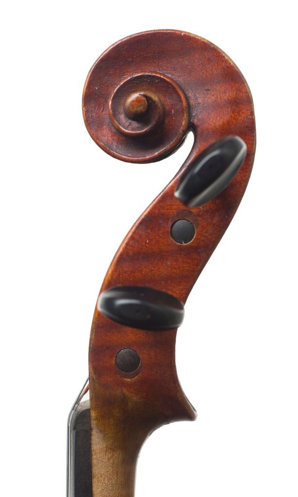 Violin by François Jaques Barbé — scroll