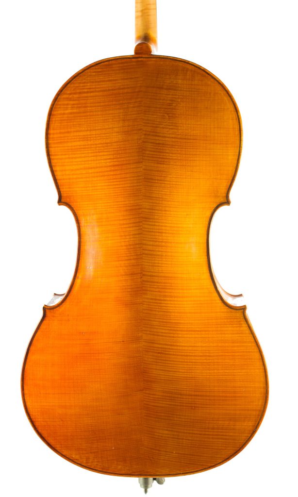 Five-string cello, Workshop of Ian Highfield, Birmingham, 1981 — back