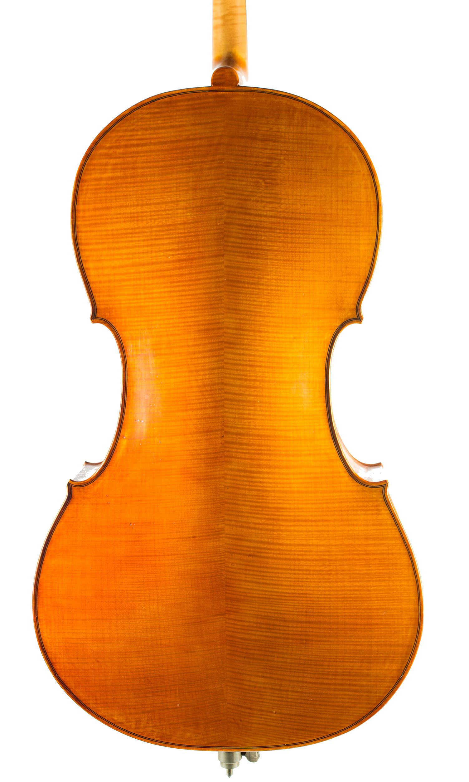 Five-string cello, Workshop of Ian Highfield, Birmingham, 1981 — back