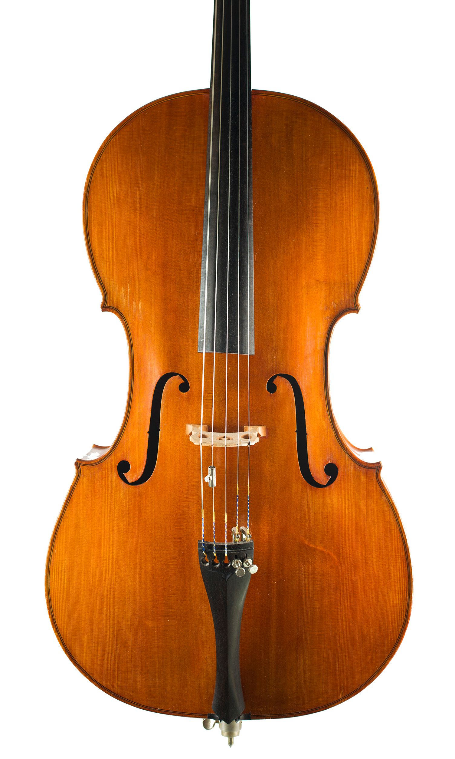 Five-string cello, Workshop of Ian Highfield, Birmingham, 1981 — front