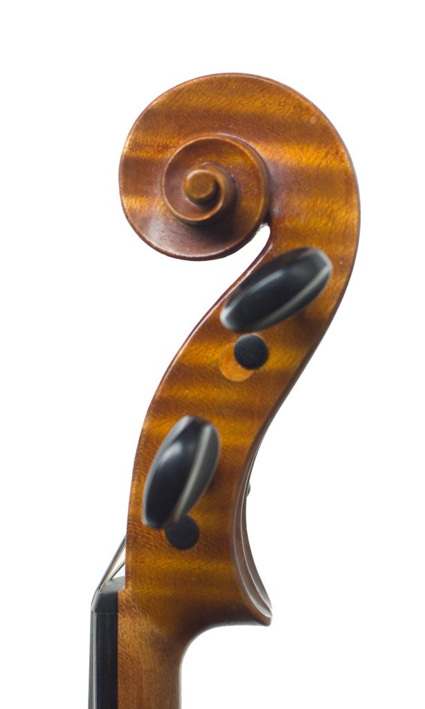 Violin by Charles Bailly, France, 1942 — scroll