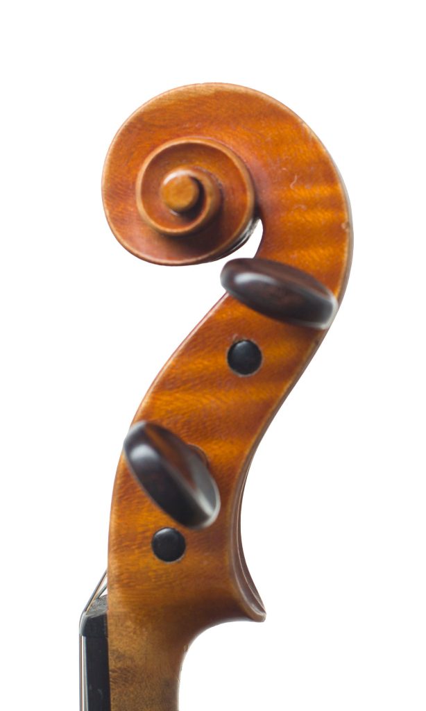 Violin by Amedee Dieudonné, Paris, 1922 — scroll