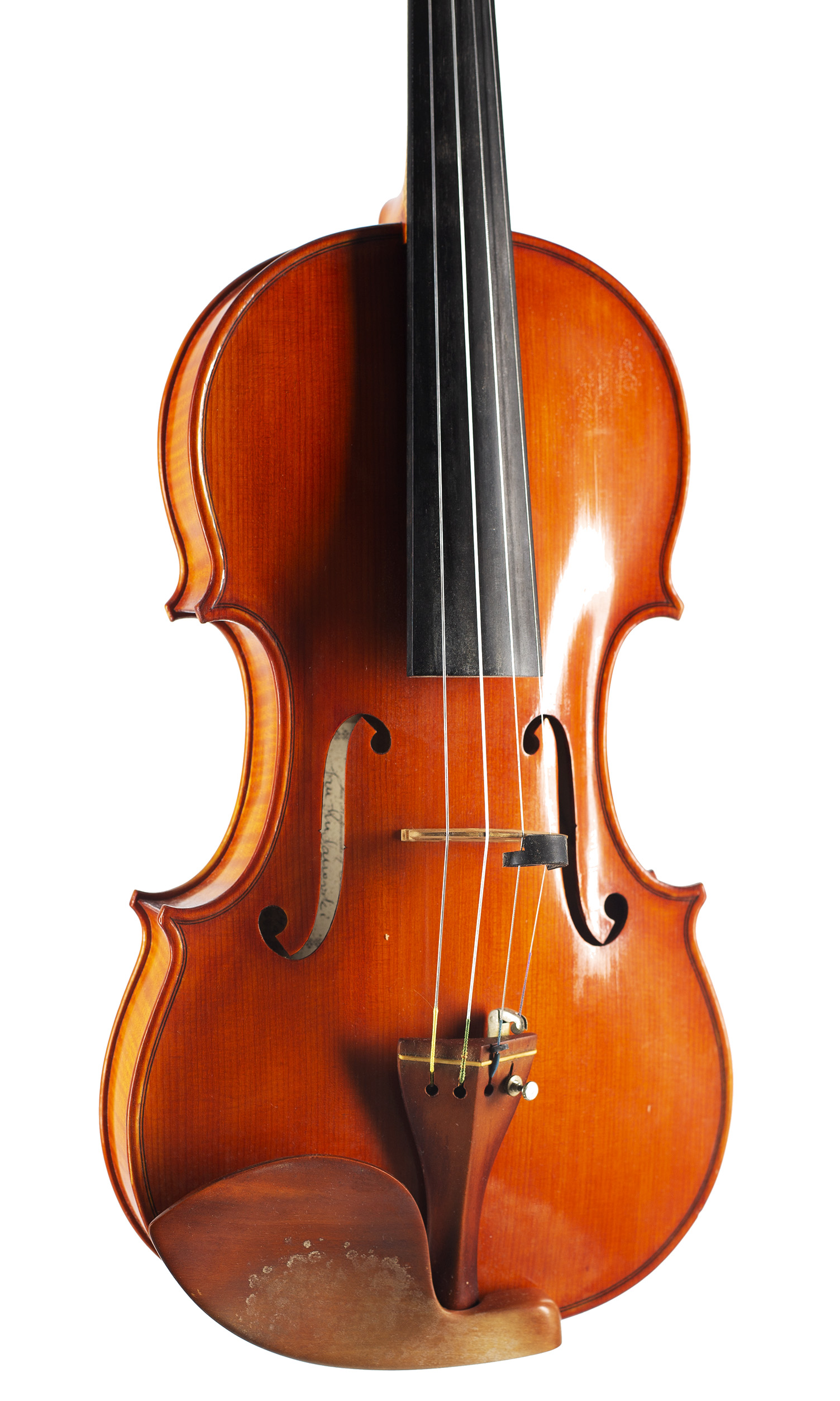 A violin by Jan Kudannowski, 1974 — angled view, 20°