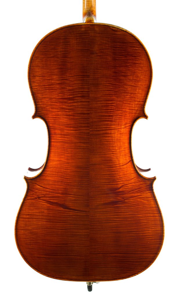 Cello by Lawrence Cocker, Derby, 1967 — back