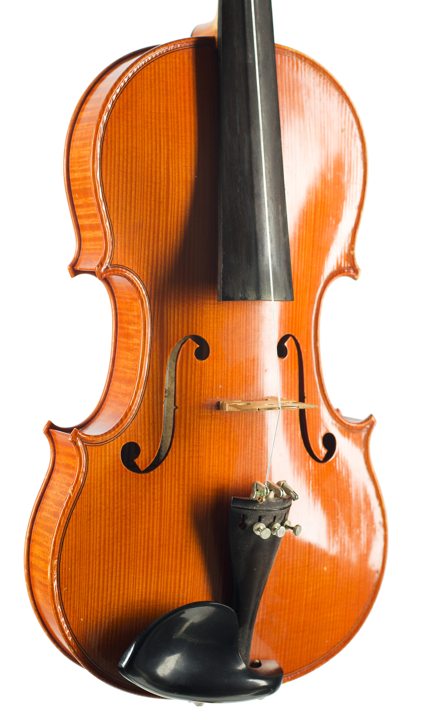 A violin by Julian Emery, England, 1981 — angled view, 30°