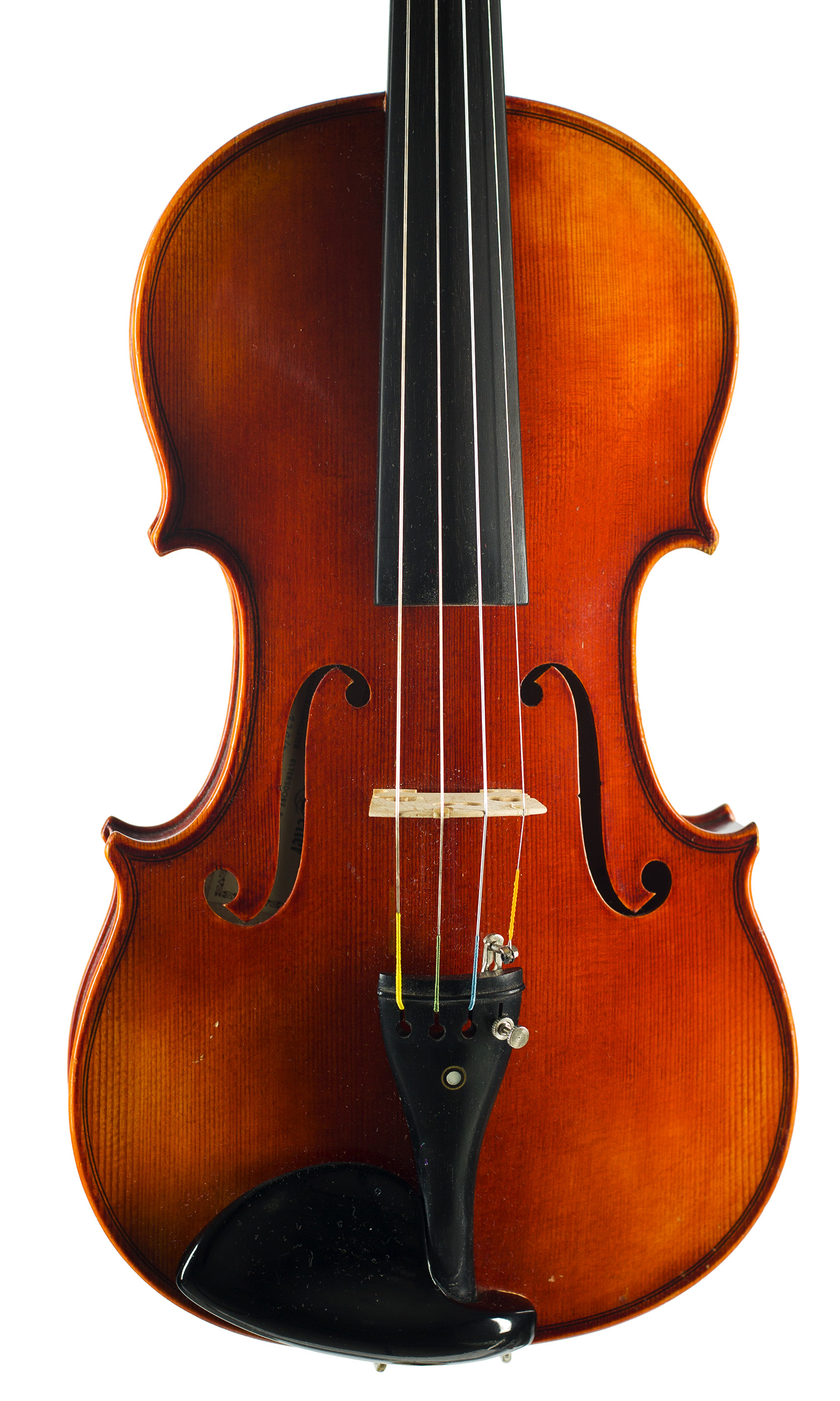 A violin by Roman Teller, Erlangen, 1970 — angled view, 10°