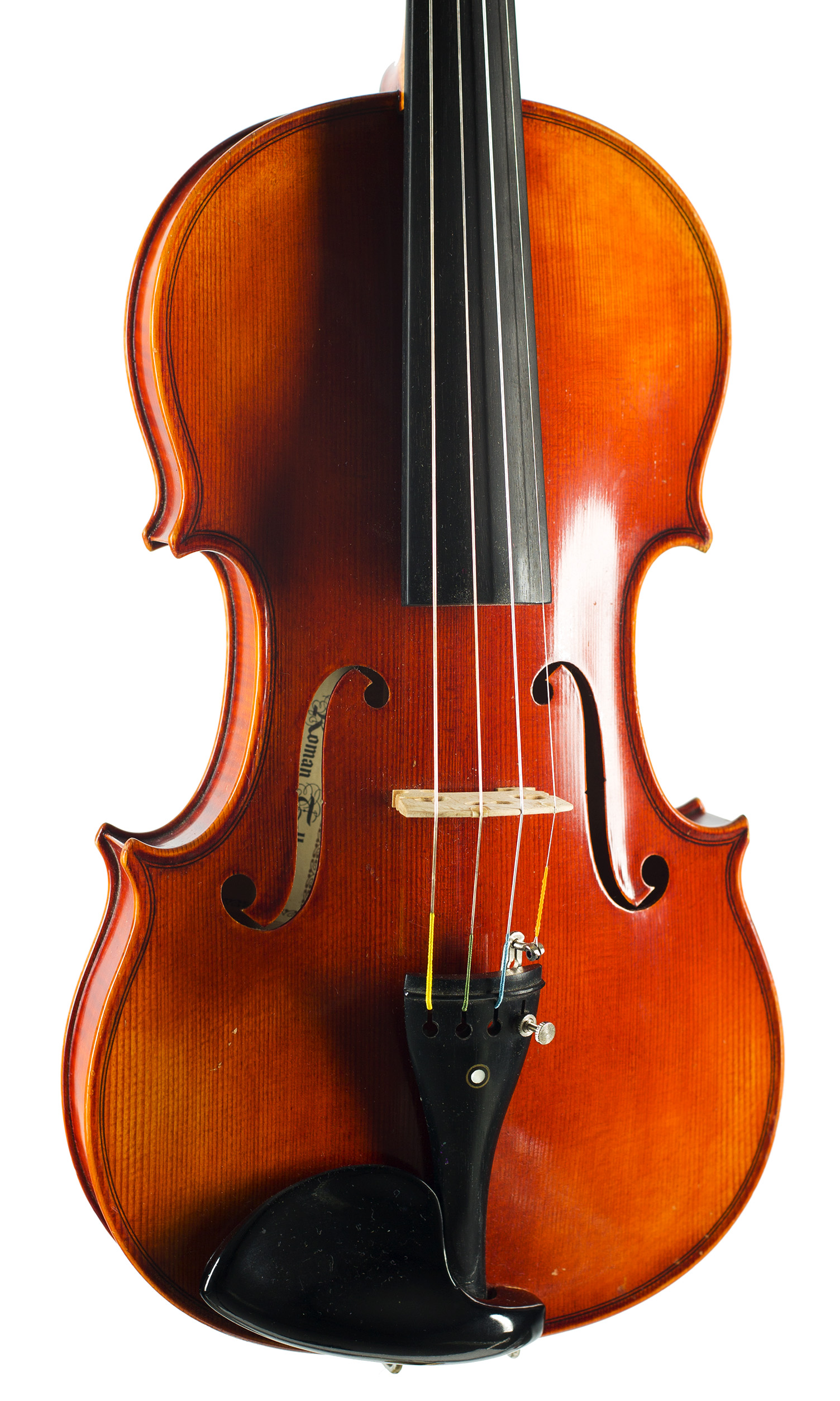 A violin by Roman Teller, Erlangen, 1970 — angled view, 20°