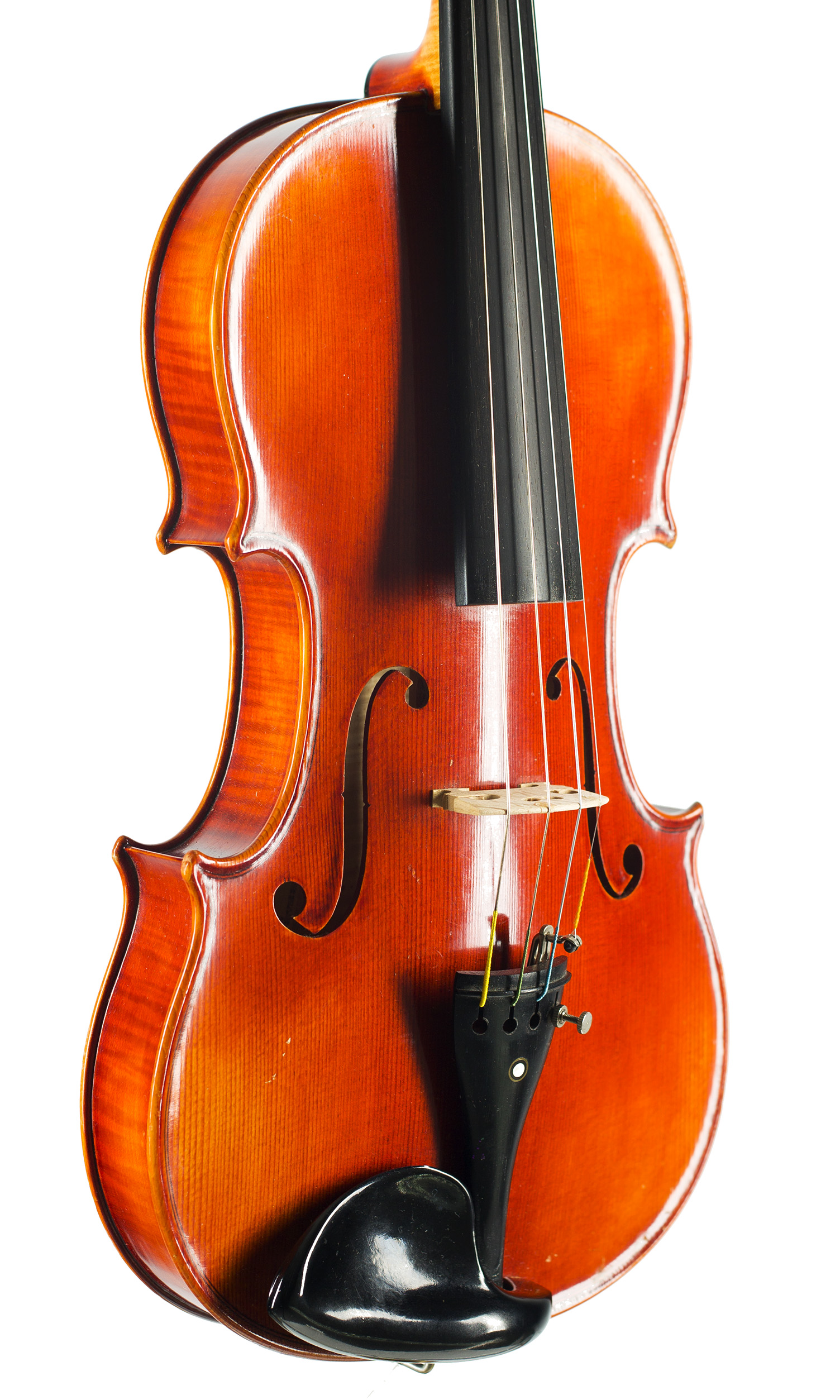 A violin by Roman Teller, Erlangen, 1970 — angled view, 40°