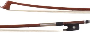 A silver-mounted cello bow by Garner Wilson, London — head and frog