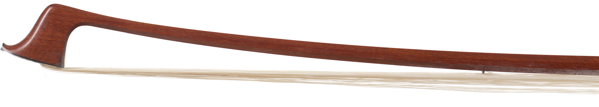 A silver-mounted cello bow by Garner Wilson, London — head