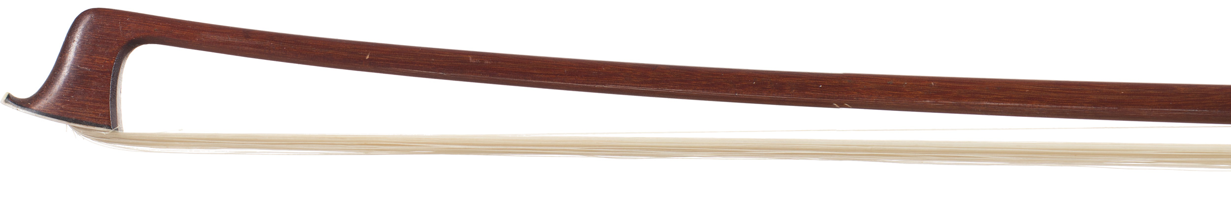 A silver-mounted violin bow by Edwin August Prager, Markneukirchen — head
