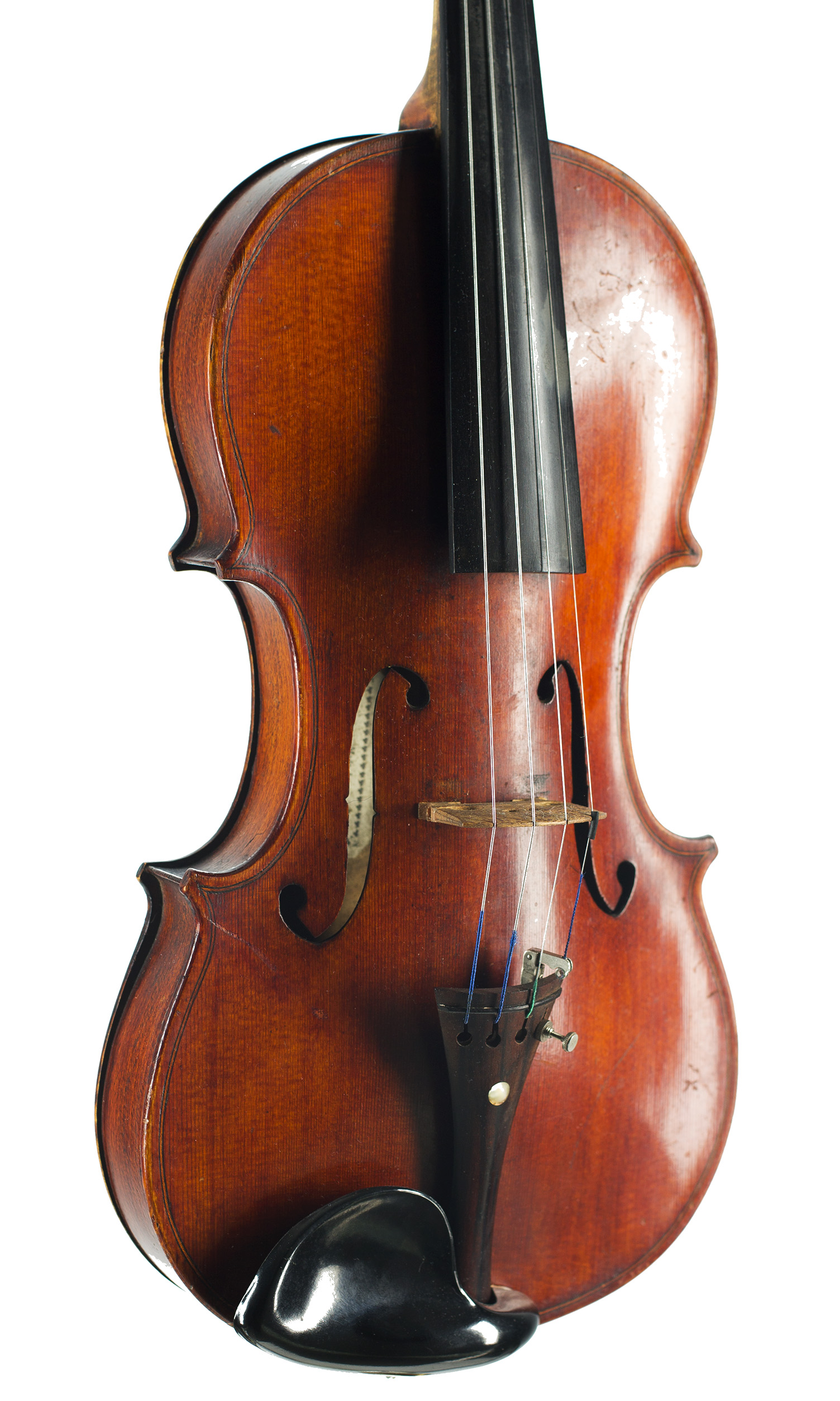 A violin by John McNeill, Edinburgh, 1918 — angled view, 30°