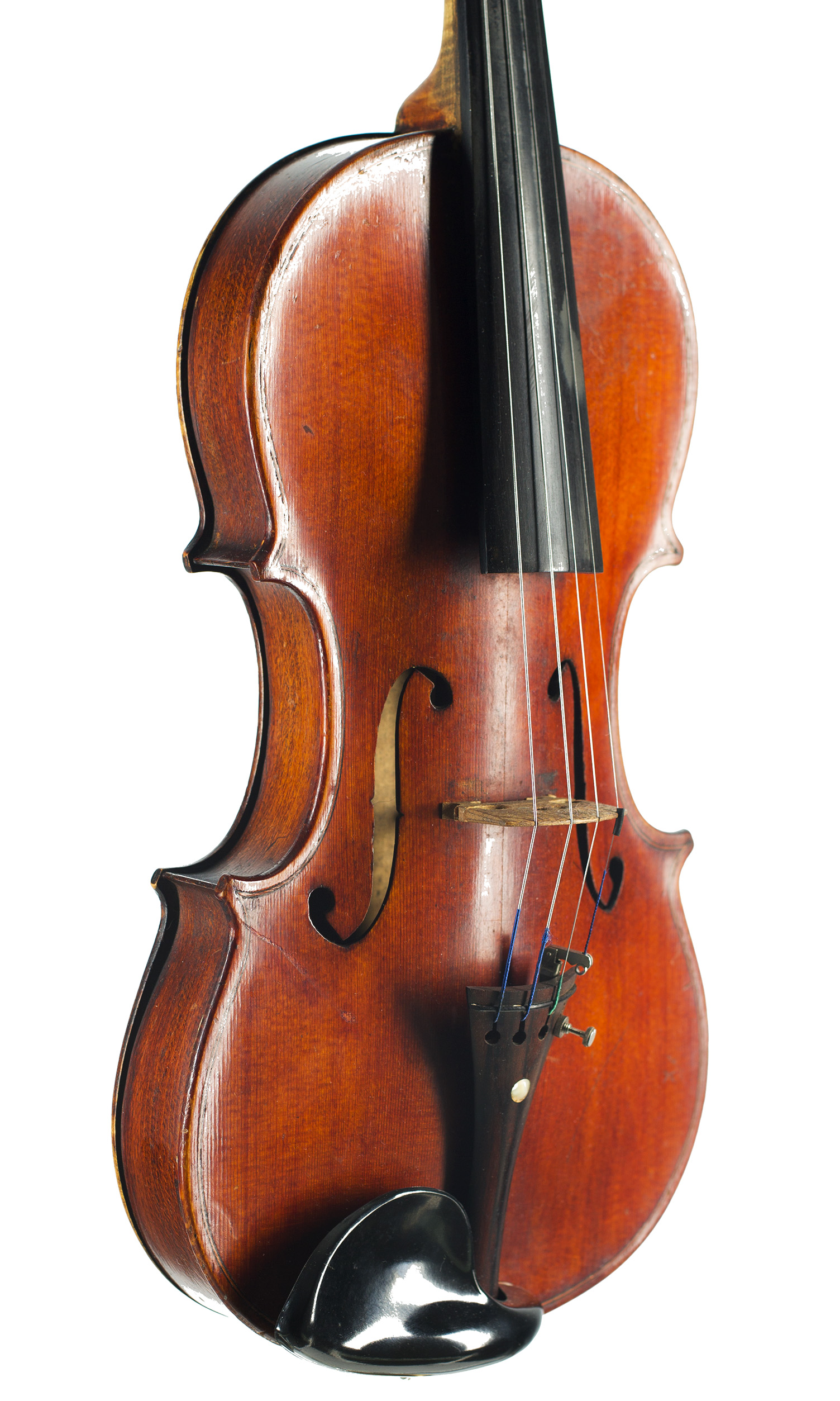 A violin by John McNeill, Edinburgh, 1918 — angled view, 40°