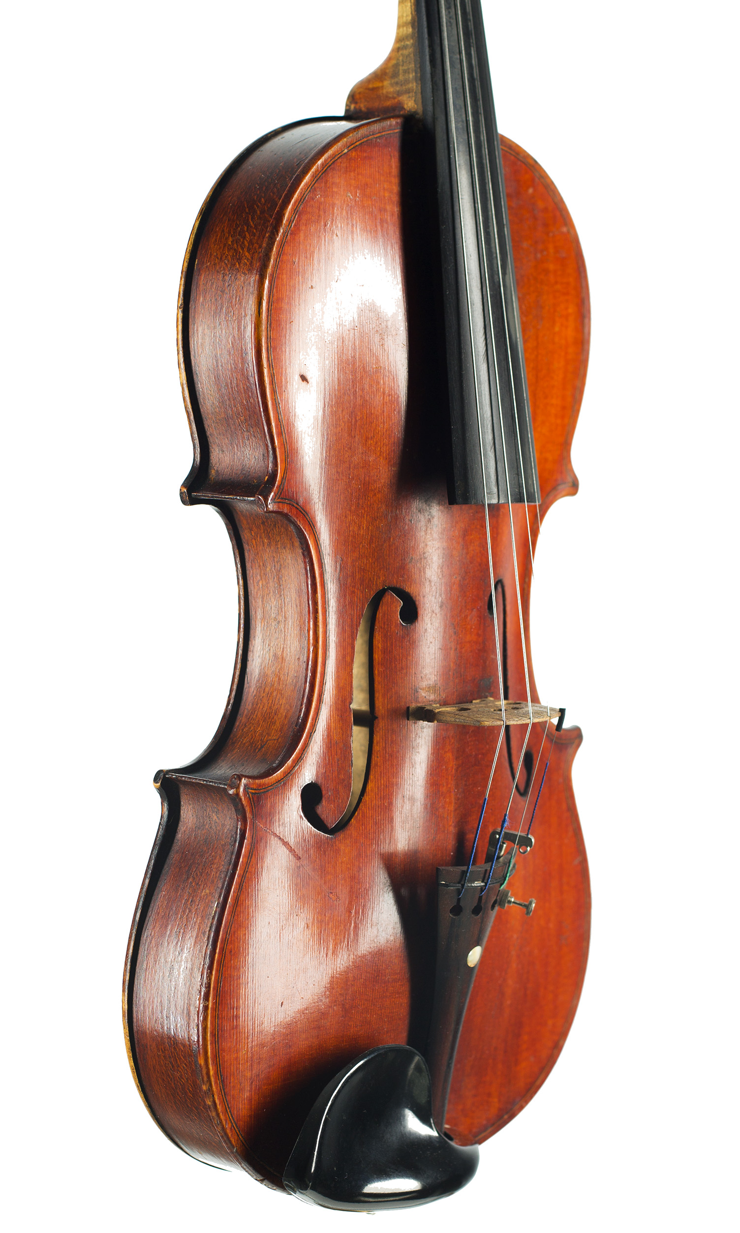 A violin by John McNeill, Edinburgh, 1918 — angled view, 50°