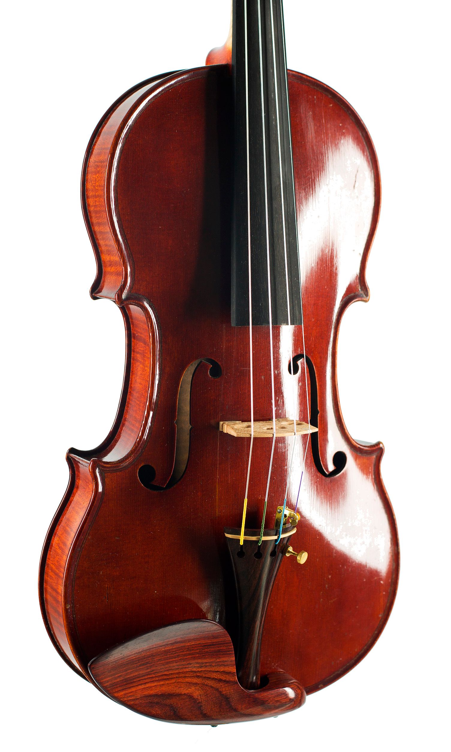 Violin, Workshop of Didier Nicolas Aine, Mirecourt, 19th Century — angled view, 30°
